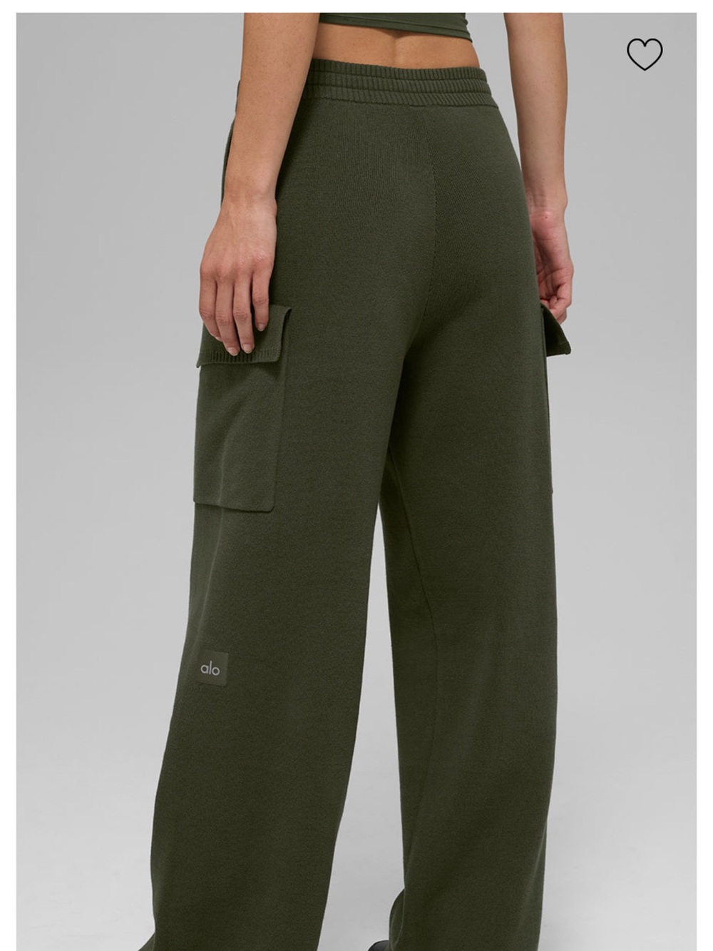 ALO Yoga Wide-Leg Pants in Olive Green - Picture 7 of 10